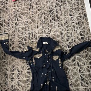 Wrangler Navy Embellished Shirt